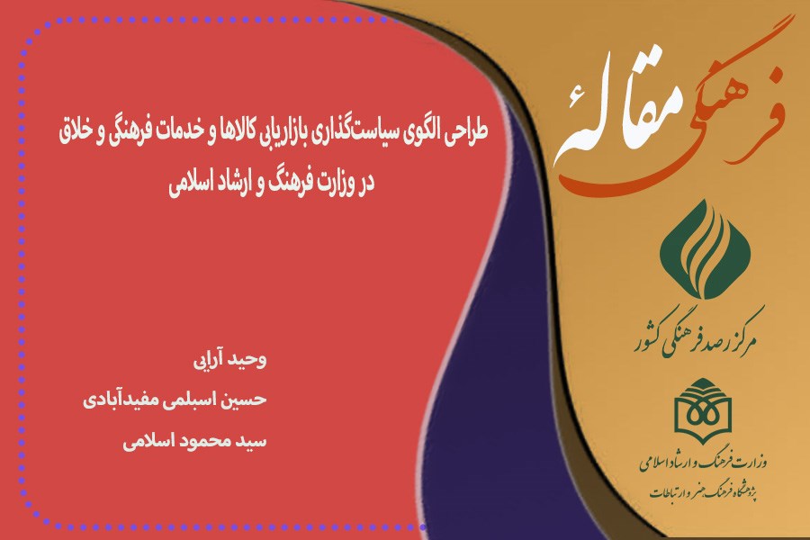 تصویر طراحی الگوی سیاست‌گذاری بازاریابی کالاها و خدمات فرهنگی و خلاق در وزارت فرهنگ و ارشاد اسلامی